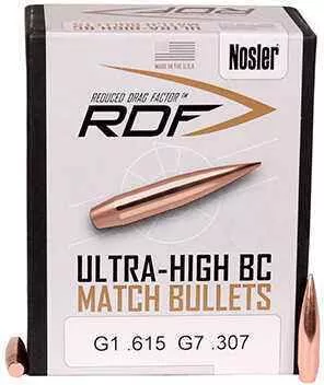 FALSEsler 6.5mm RDF Match Bullets 130 Grains Boat Tail Per 100