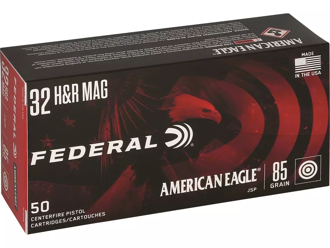 Federal American Eagle 32 H&R Magnum Ammo 85 Grain Jacketed Soft Point Box of 50