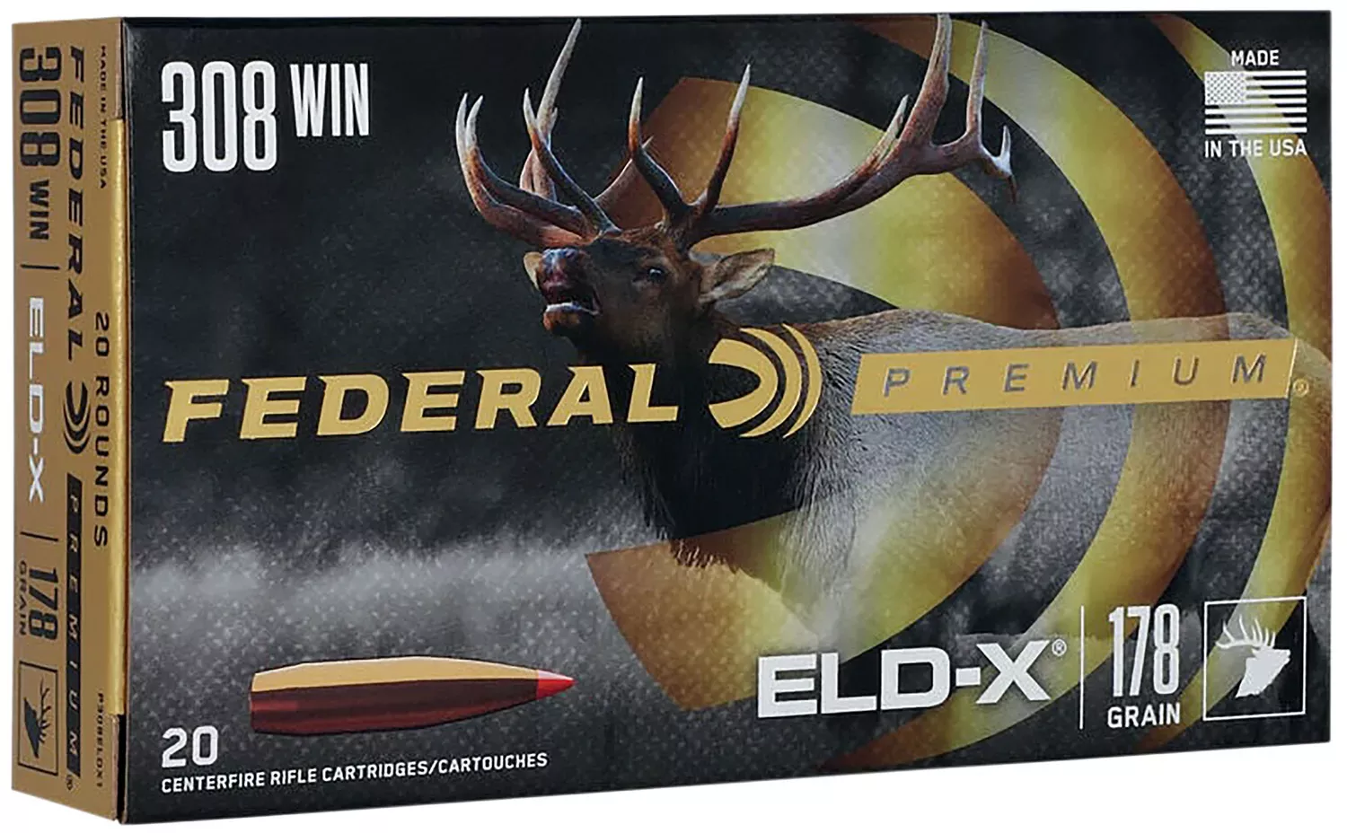 Federal Ammunition Federal Premium .308 / 7.62 NATO 178 GR Polymer tip, 20-Round Box