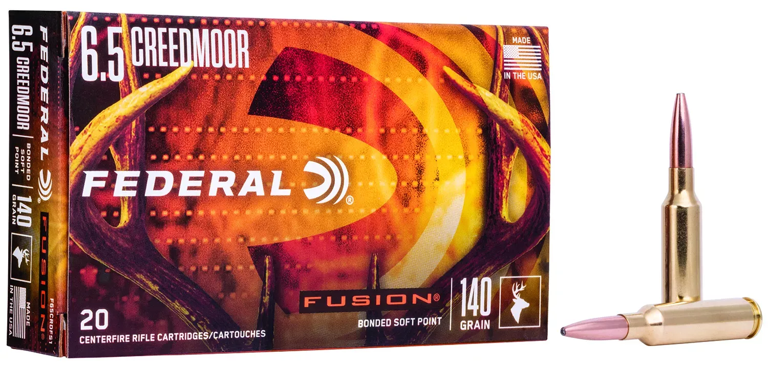 Federal Ammunition Fusion 6.5mm Creedmoor 140 gr Soft point, 20-Round Box