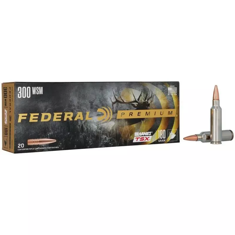 Federal Barnes TSX Rifle Ammunition .300 WSM 180 Grain 2980 fps 20/ct
