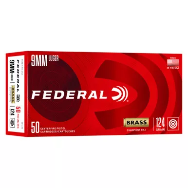 Federal Champion - 9MM, 124Gr, Full Metal Jacket, 50-Round Box