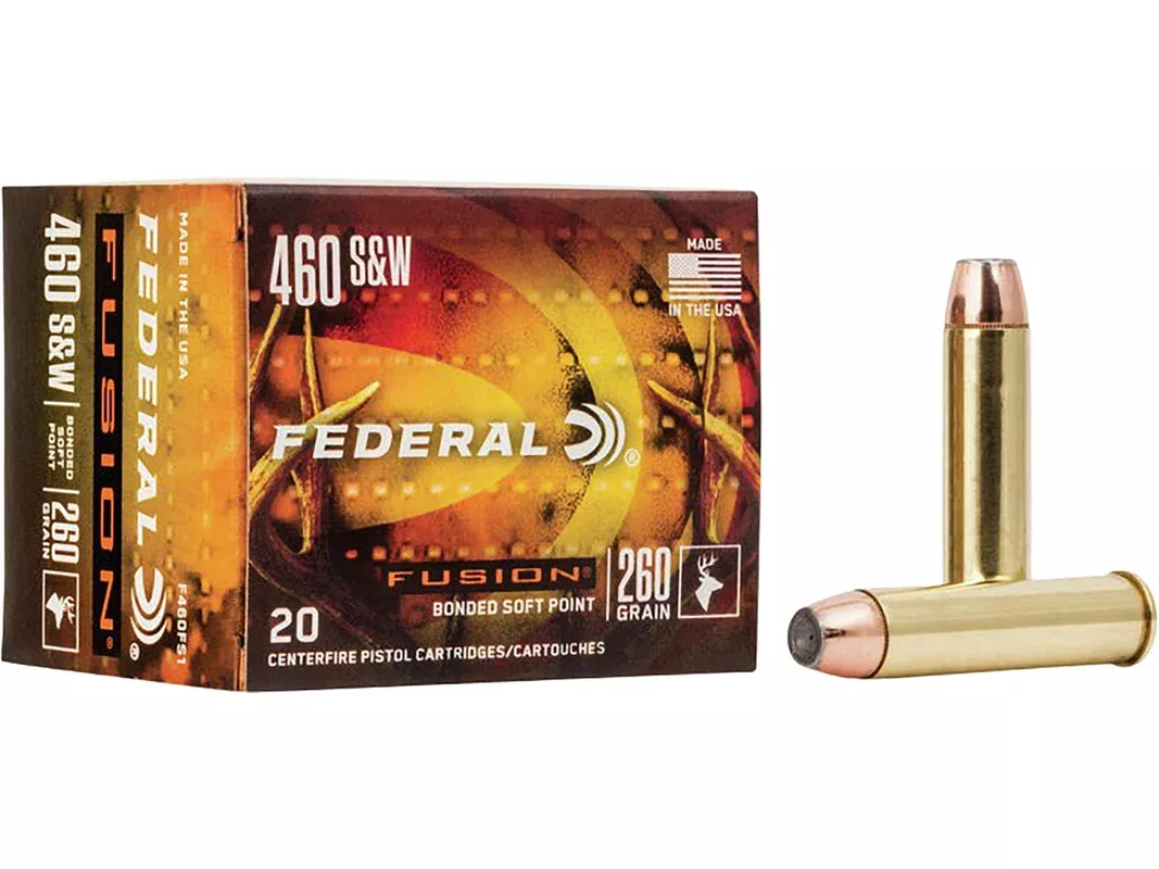 Federal Fusion 460 S&W Magnum Ammo 260 Grain Jacketed Hollow Point Box of 20