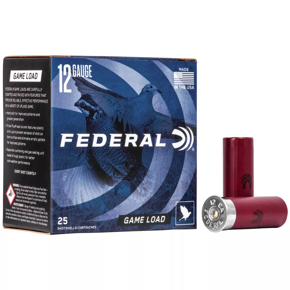 Federal Game Load 12 Gauge 2 3/4" #7.5 Shot, 25 Rounds per Box, 250 Rounds per Case