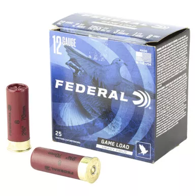 Federal Game Load - 12 Gauge 2.75", #8, Shot, 25-Round Box