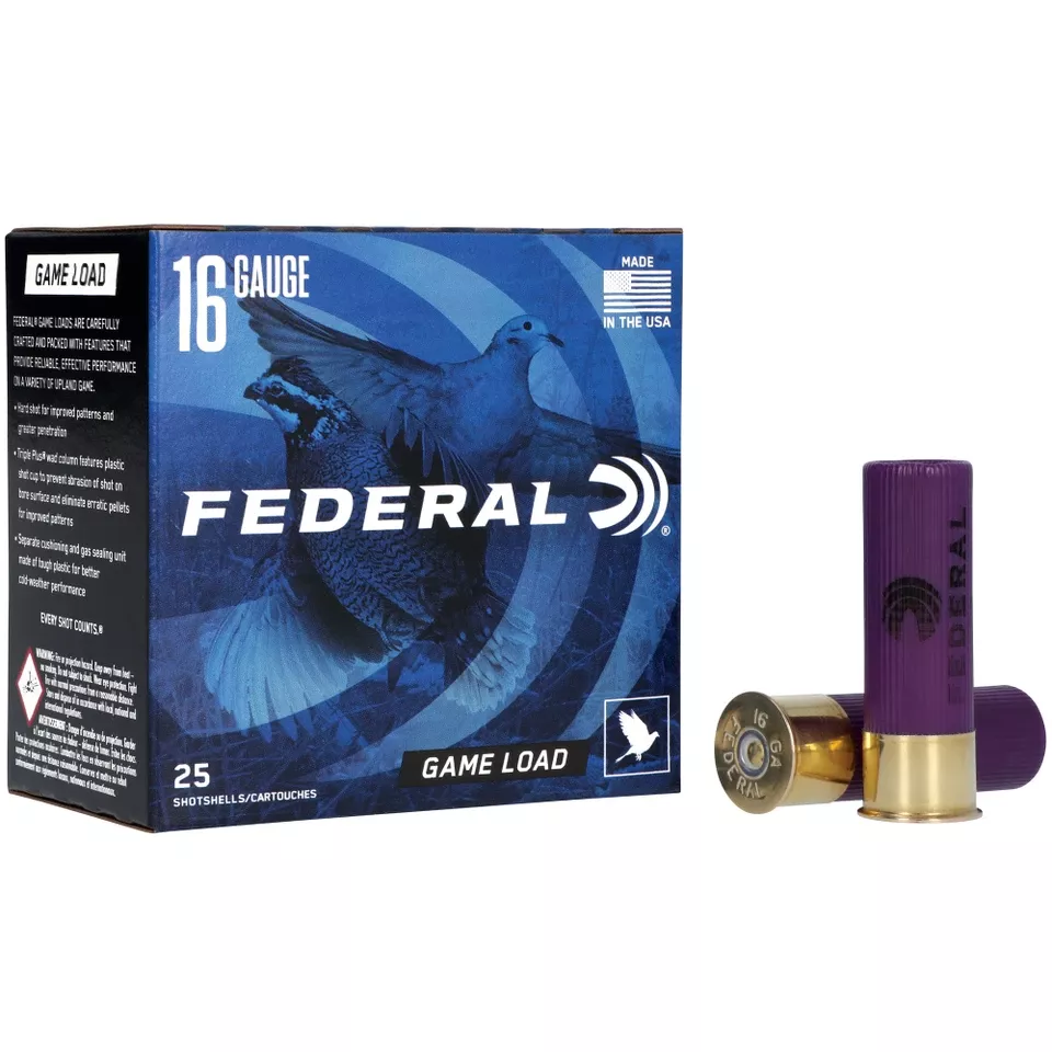 Federal Game Load 16 Gauge 2 3/4" #6 Shot 25 Rounds/250 Rounds Case