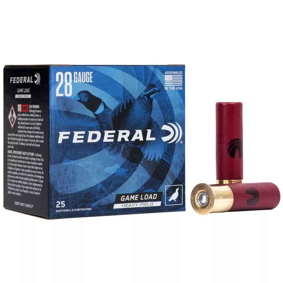 Federal Game Load 28 Gauge 2.75" #7.5 Shotgun Shells - 25 Rounds per Box, 250 Rounds per Case