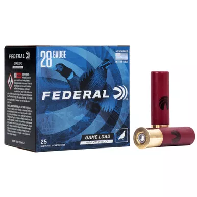 Federal Game Load, Heavy Field, 28 Gauge 2.75", #6, 1 oz, Lead, 25 Round Box H289 6