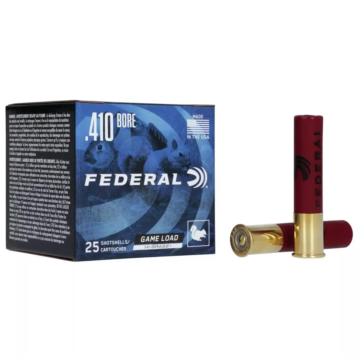 Federal Game-Shok Upland Hi-Brass Load Shotshells .410ga 2-1/2″ 1/2 oz 1200 fps #7.5 25/ct
