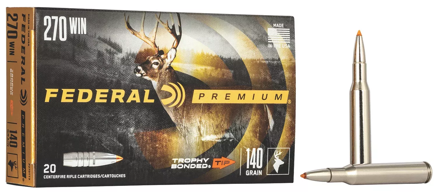 Federal P270TT3 Premium270Win 140gr Trophy Bonded Tip 20 Per Box/10 Case