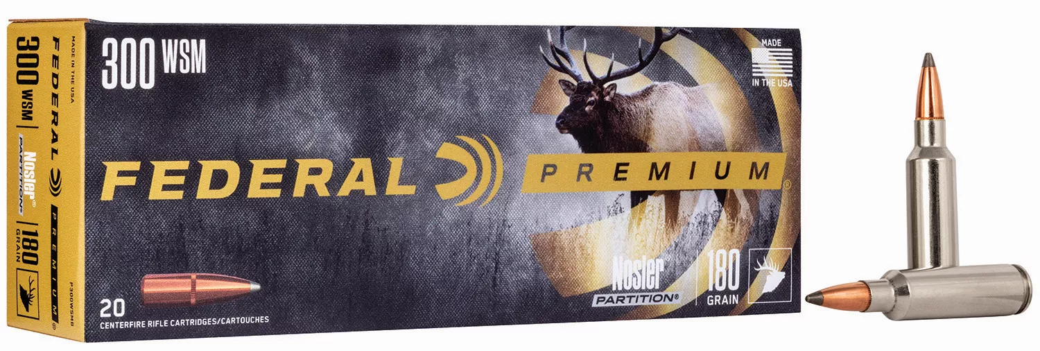 Federal P300WSMB Premium300WSM 180gr Nosler Partition 20 Per Box/10 Case