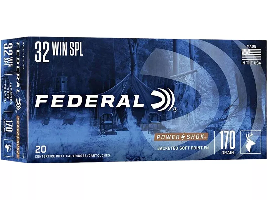 Federal Power-Shok 32 Winchester Special Ammo 170 Grain Jacketed Soft Point Box of 20