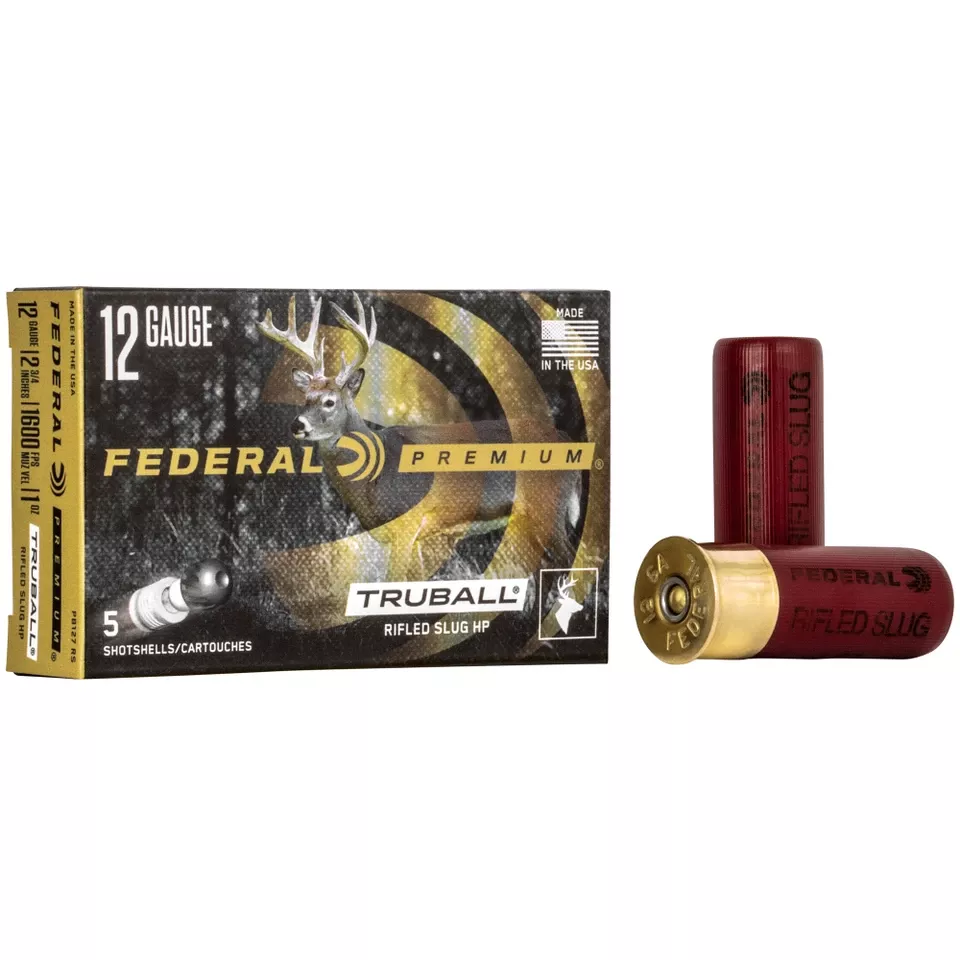 Federal Premium 12 Gauge 2.75" Rifled Slug Ammunition - 5 Rounds/250 Rounds
