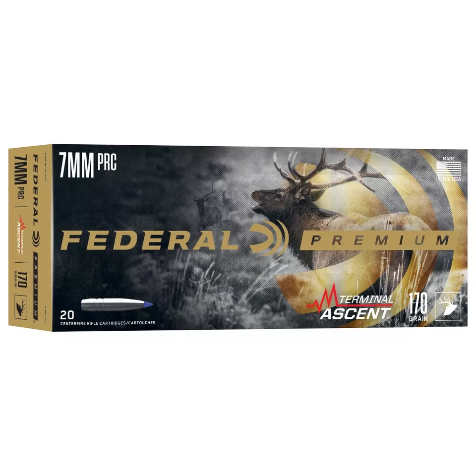 Federal Premium 7mm PRC 170 Grain Terminal Ascent, 20 Rounds per Box, 200 Rounds per Case