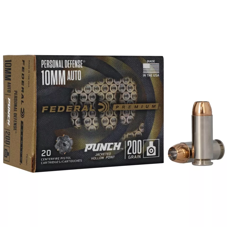 Federal Premium Punch 10mm 200gr JHP Ammunition - 20 Rounds
