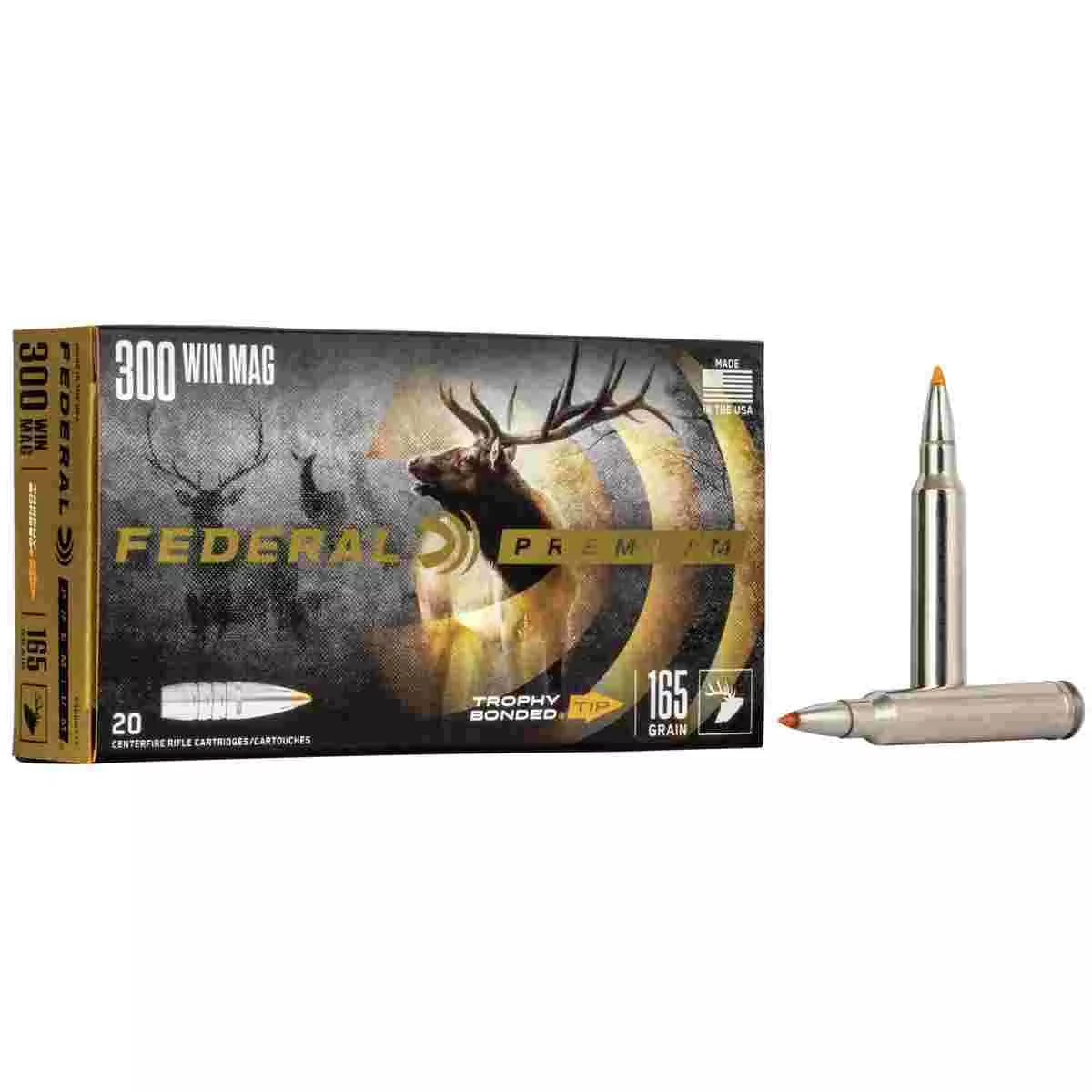 Federal Premium Vital-Shok Rifle Ammunition .300 Win Mag 165 gr TBT 3050 fps – 20/ct
