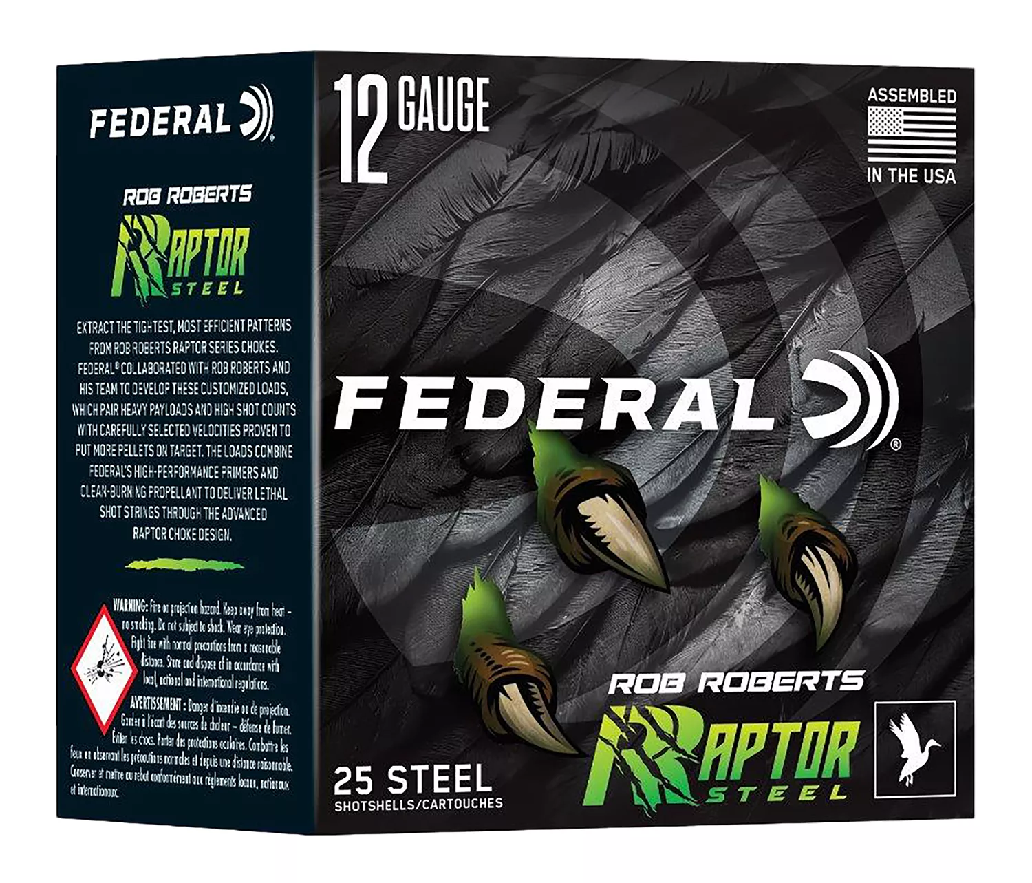 Federal RRS1382Rob Roberts Raptor 12Gauge 3" 1 3/8oz 2Shot 25 Per Box/10 Case