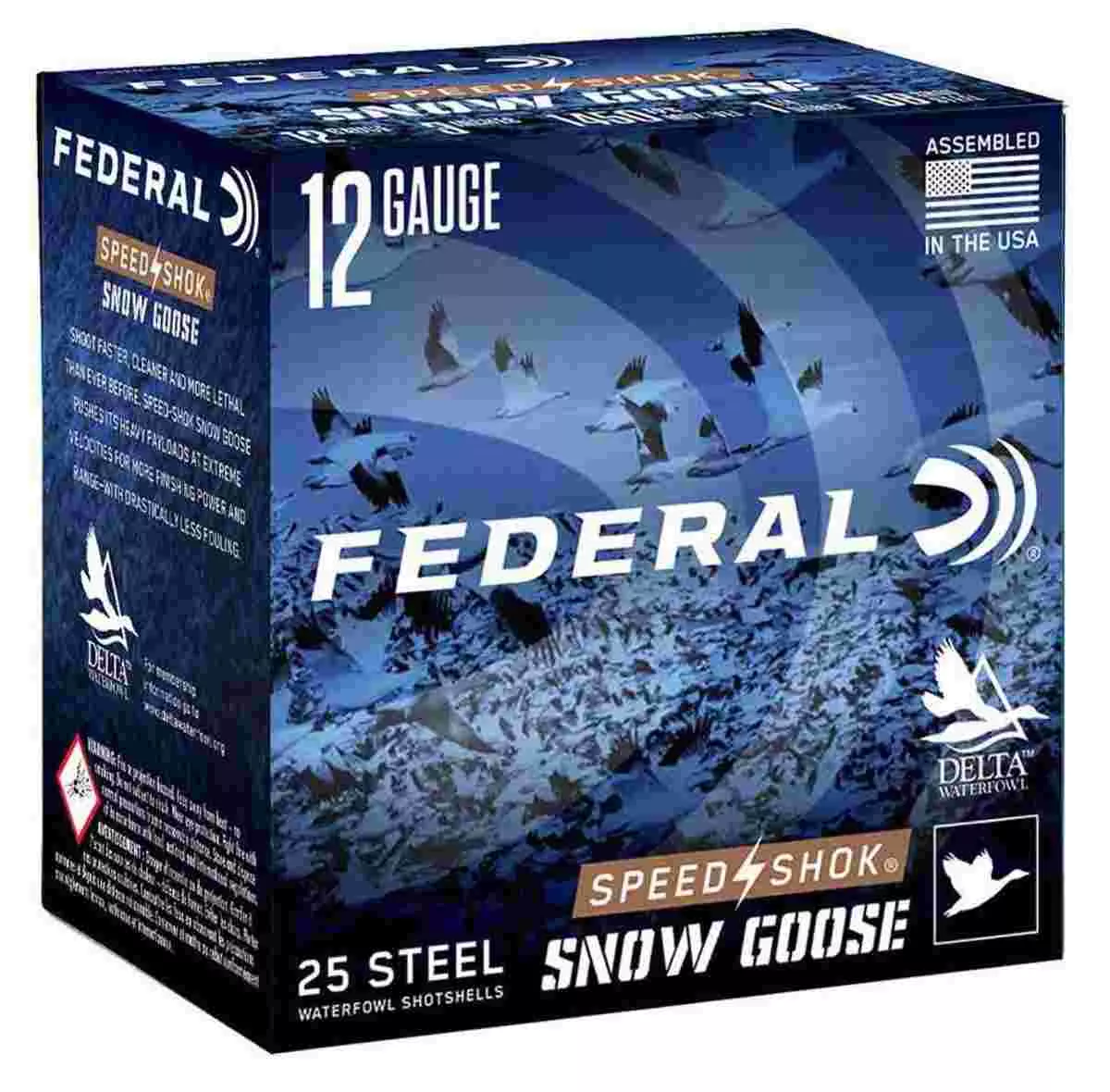 Federal Speed-Shok Snow Goose Shotshells 12 ga 3″ 1-1/4oz 1450 fps #BB 25/ct