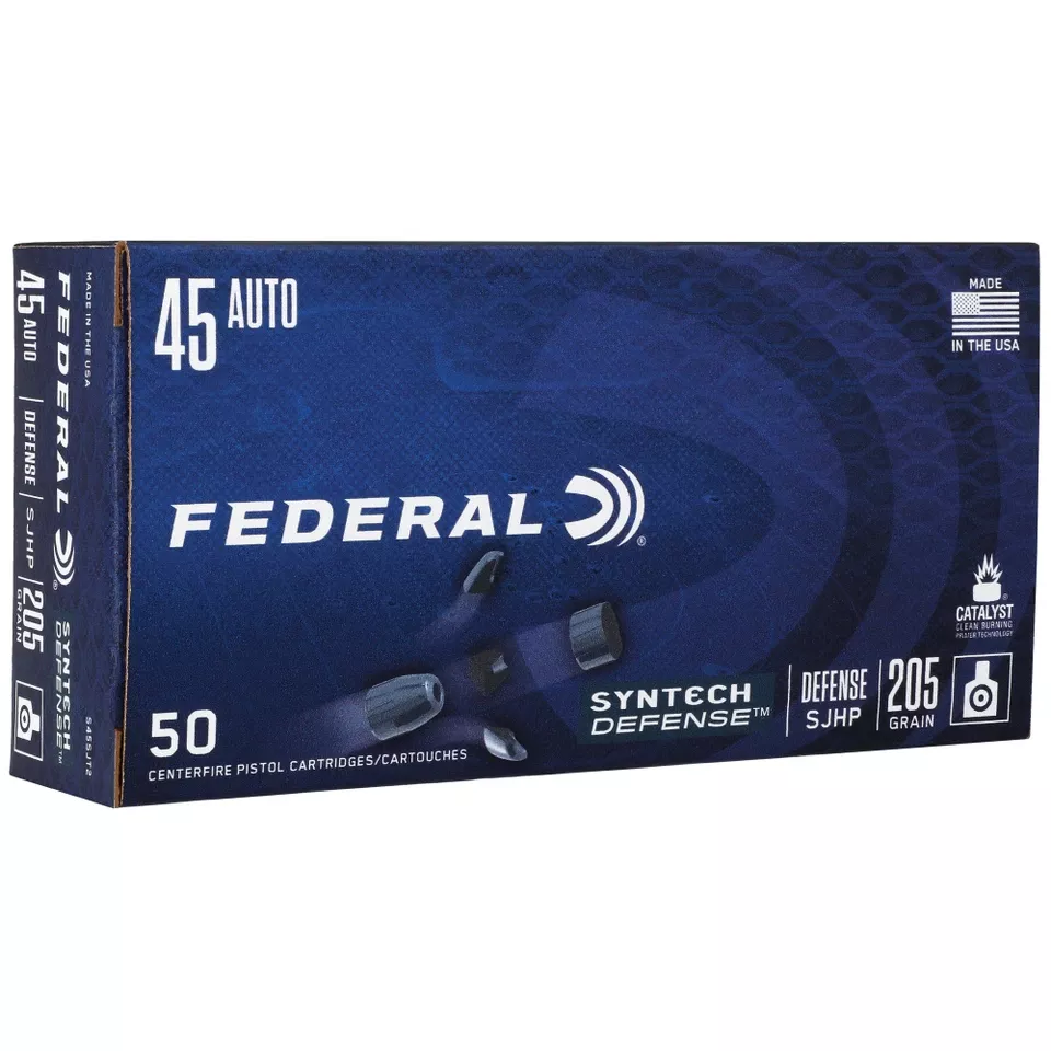 Federal Syntech Defense .45 Auto 205 Grain SJHP - Box of 50