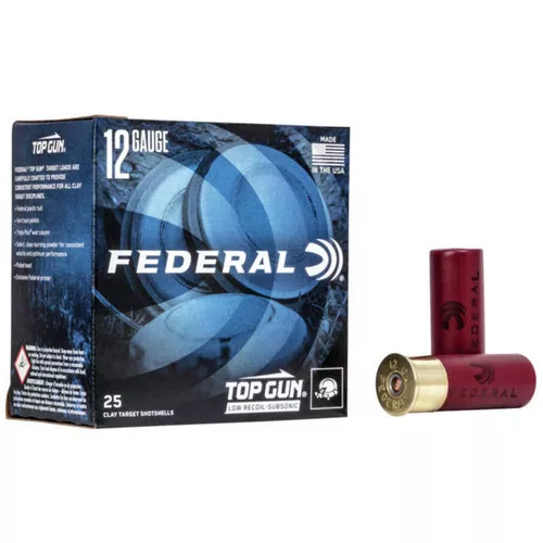 Federal Top Gun 12 Gauge Shotshell Ammunition, 2 3/4 Inch, 900 FPS, 1 1/8 Ounce, #7 1/2 Shot – 25 Cartridge Box ( 25 / 1 )