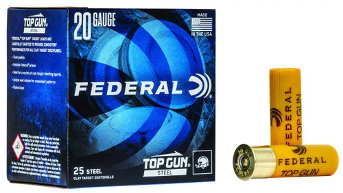 Federal Top Gun 20 Gauge Shotshell Ammunition, 2 3/4 Inch, 1210 FPS, 2/3 Ounce, #7 Shot – 25 Cartridge Box ( 25 / 1 )
