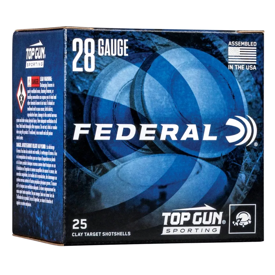 Federal Top Gun 28 Gauge 2.75" #7.5 Shot, 25 Rounds per Box, 50 Boxes per Case