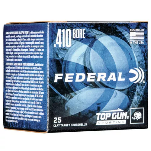 Federal Top Gun 410 Bore Shotshell Ammunition, 2 3/4 Inch, 1330 FPS, 1 1/8 Ounce, #7 1/2 Shot – 25 Cartridge Box ( 25 / 1 )