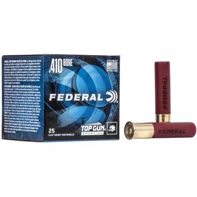 Federal Top Gun Sporting, 410 Bore 2.5", #8, 1/2 oz, 25 Round Box, 1,330 FPS TGS412148