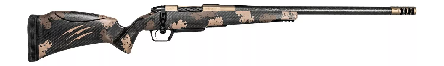 Fierce Firearms RIVSCX25CM20BDS Carbon Rival XP 2.0 25 Creedmoor 20″ Smoked Bronze Cerakote Spiral Fluted Stainless Steel Barrel & Drilled & Tapped Receiver, Desert Shadow Camo Adj Comb Carbon Fiber S