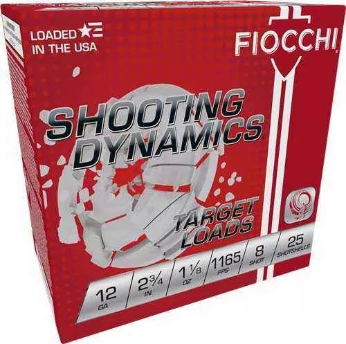 Fiocchi 12 Ga 2.75" #8 Case Lot 250 Rounds 1165 Fps 1-1/8 Oz