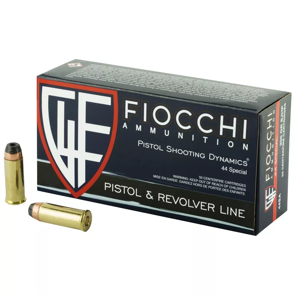 FIOCCHI 44 Special 200 Grain Semi-Jacketed Hollow Point Ammunition 50 Rounds/500 Rounds