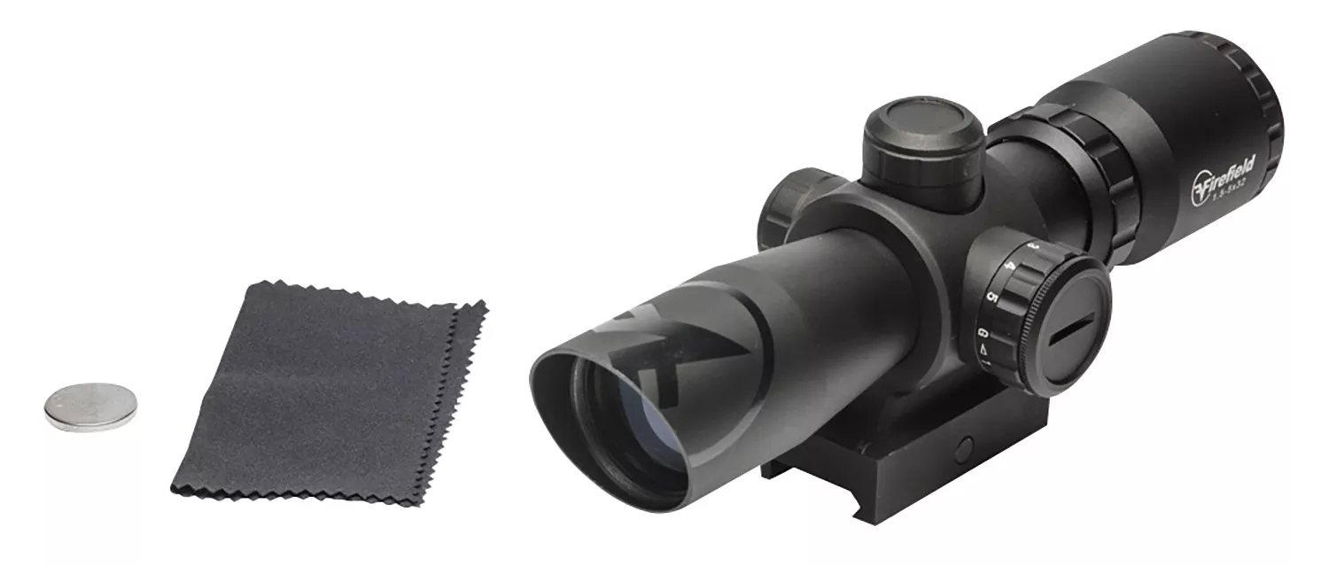 Firefield FF13061 BarrageMatte Black 1.5-5x32mm Illuminated Red/Green Mil-Dot Reticle