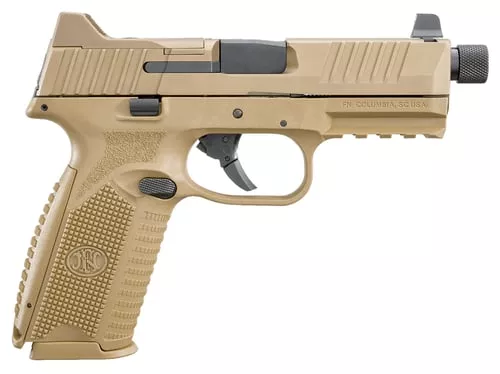 FN 509 Tactical Handgun 9mm Luger 10rd Magazines (2) 4.5 Threaded Barrel FDE NMS