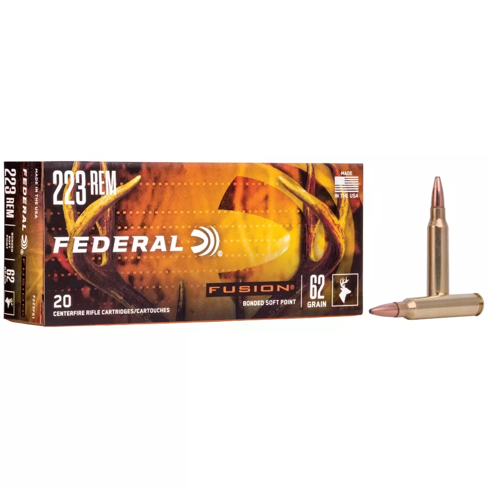 Fusion 223 Remington 62 Grain Ammunition - 20 Rounds per Box, 200 Rounds per Case