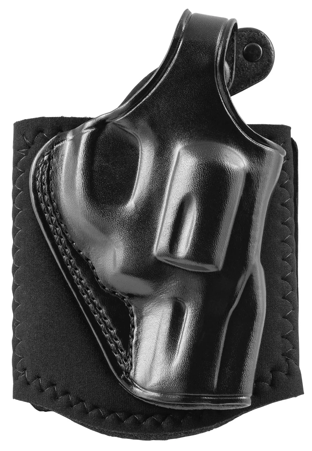 Galco AG298B Ankle GloveSize Fits Ankles up to 13" Black Leather Hook & Loop Compatible w/Glock 29/30/30S Right Hand