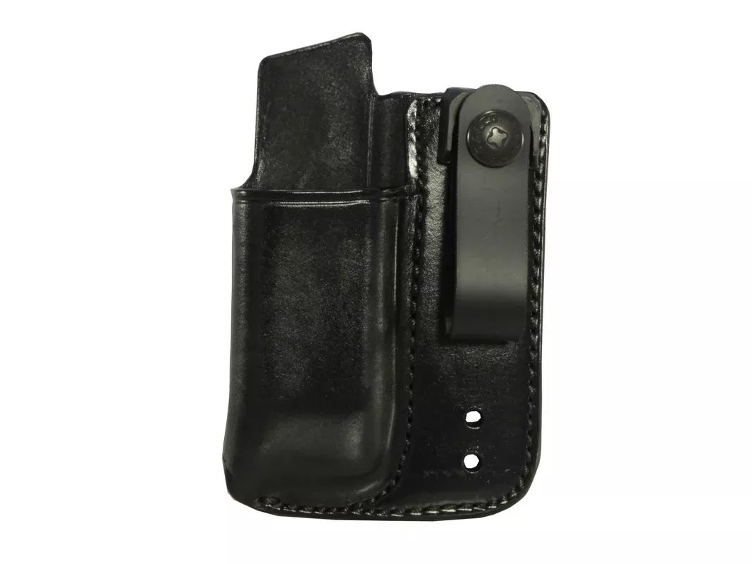 Galco IWB Double Stack Metal Magazine Pouch 40 S&W, 9mm Leather Black