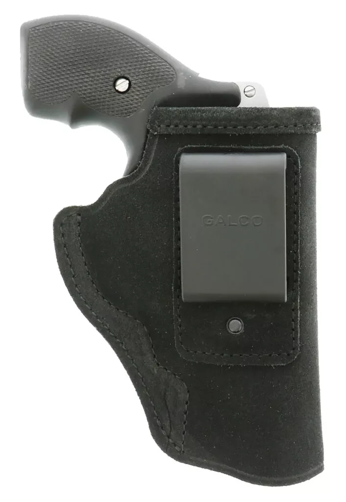 Galco STO158B Stow-N-GoIWB Black Leather Belt Clip Fits S&W J Frame Fits Charter Arms Undercover Right Hand