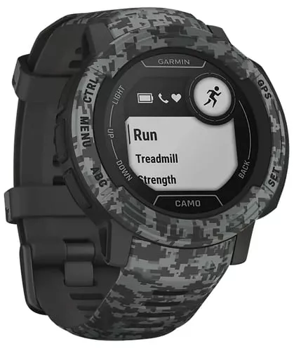 Garmin 0100262613 Instinct 2 Standard Edition GPS/Smart Features 32MB Memory Graphite Camo Size 45mm Compatible w/ iPhone/Android