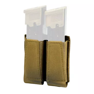 GBRS Group Double Pistol, Magazine Pouch, Coyote Brown, Fits (2) Pistol Magazines GEAR-DPMP-BR-CB