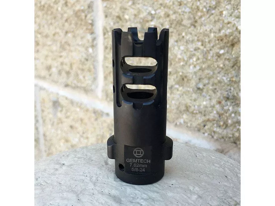 Gemtech Quickmount LR-308 Muzzle Brake Suppressor Mount 5/8″-24 Thread Steel Matte