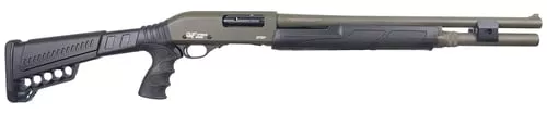 Gforce Arms GF2P12 GF2P12 Gauge Pump 3" Chamber 7+1 20" Fixed Cylinder Bore, OD Green Barrel/Rec, Black Furniture, 5rd Shell Carrier Stock, Rubber Pistol Grip, Blade Sight, 3rd Shell Holder on Rec