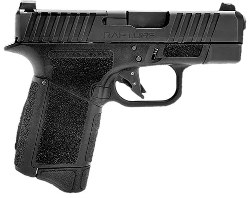 Gforce Arms GF932512BB RaptureSub-Compact Frame 9mm Luger 12+1 3.25" Black Steel Barrel, Black Steel Optic Cut/Serrated Slide, Black Cerakote Polymer Frame, Shield RMSc/RMR Footprint