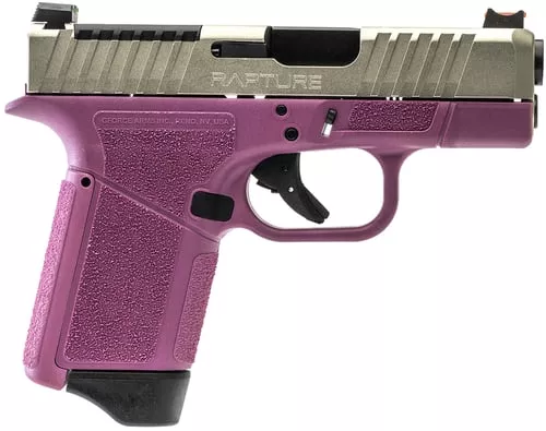 Gforce Arms GF932512PIN RaptureSub-Compact Frame 9mm Luger 12+1 3.25" Black Steel Barrel, Nickel Steel Optic Cut/Serrated Slide, Pink Cerakote Polymer Frame, Shield RMSc/RMR Footprint