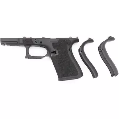 Glock OEM Glock 19 Gen 5 Laser Stippled Stripped Frame | Frames | Gen 5 | 9mm | Includes 2 Additional Backstraps | Black