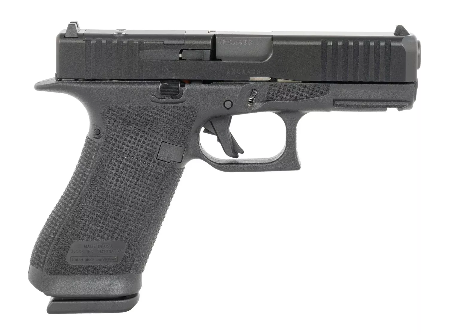 Glock U64550201 G45 Gen6 Crossover Frame 9mm Luger 10+1 4.02" Black GMB Barrel, Black nDLC Steel Optic Ready/Serrated Slide, Black Polymer Frame w/Accessory Rail, Interchangeable Backstrap Grip, Ambid