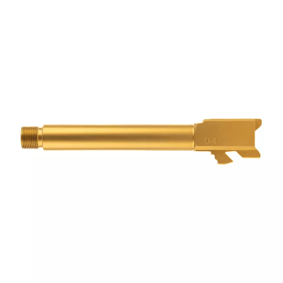 Gold Threaded Ballistic Barrel for Glock 17 Gen 5