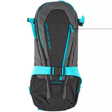 Grey Ghost Gear Apparition SBR Bag | Backpack | Can Fit a 10.5″ or Shorter SBR | Black w/ Cyan Zips | 27″H Without Extended Bottom/33″H With Extended Bottom X 12″W X 4″D | GTG5874-2-49