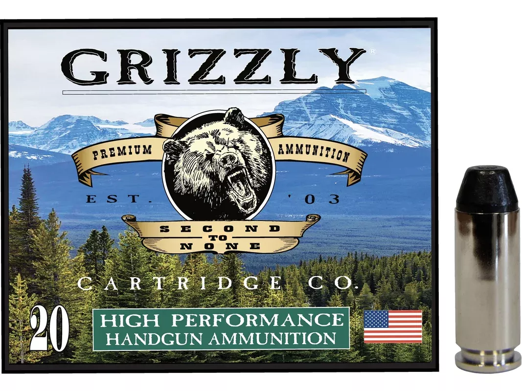 Grizzly Cartridge Bear Load 10mm Auto Ammo 220 Grain Hard Cast Flat Point Box of 20