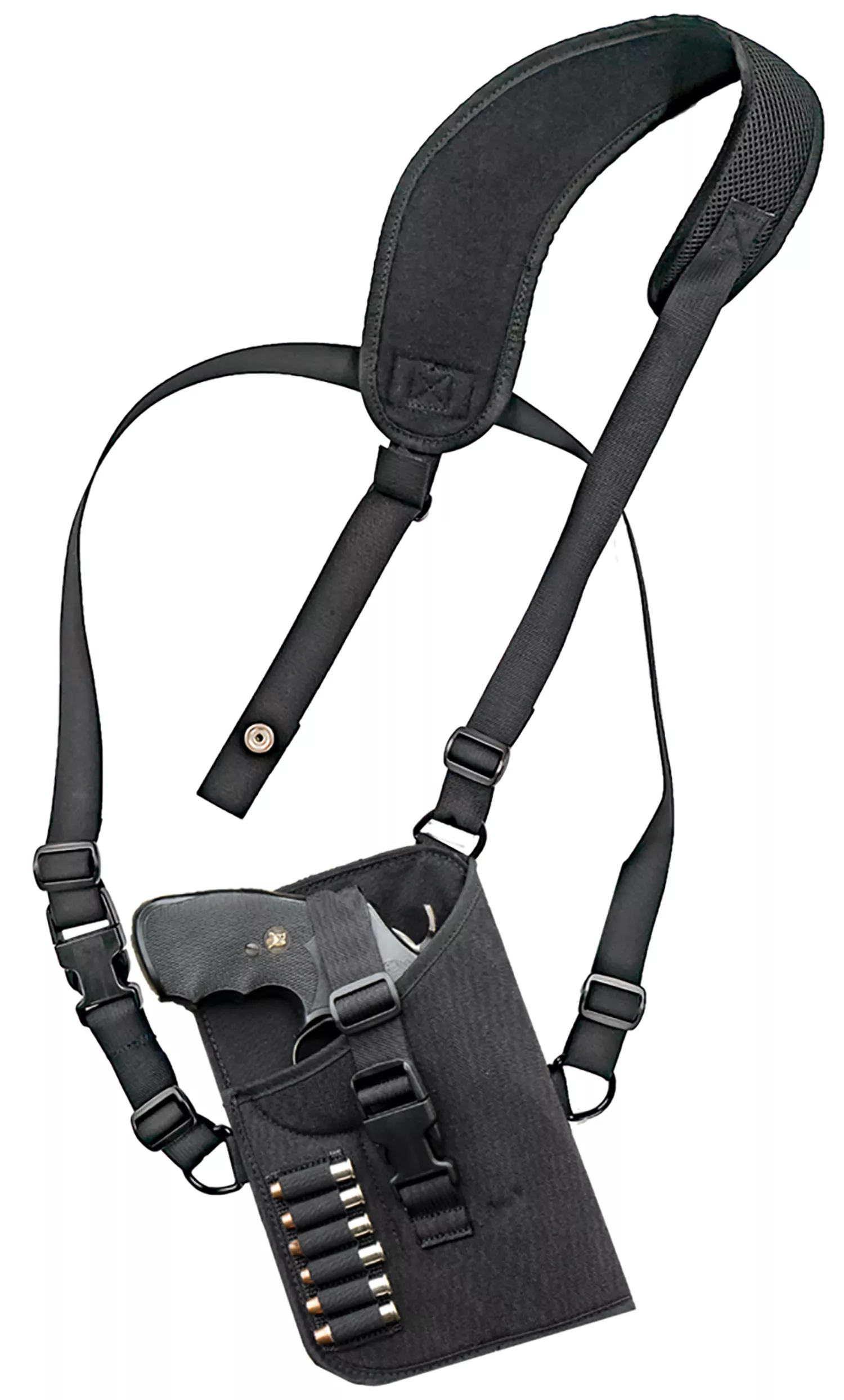 GrovTec US Inc GTHL15102R Trail PackShoulder Black Nylon Harness Fits Med/Lg DA Revolver Fits 3-4″ Barrel Right Hand