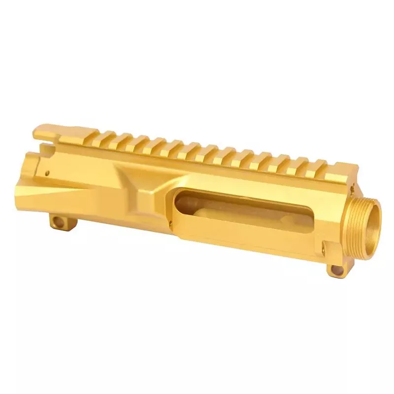 Guntec AR15 Stripped Billet Upper Receiver – Gold